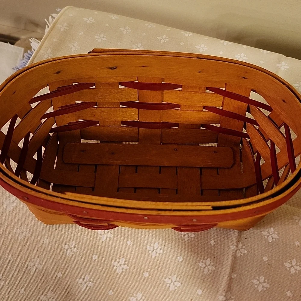 Longaberger Be Mine Basket with Striped Liner